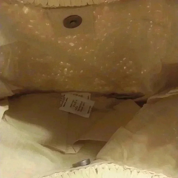 NWT IMO Vegan Natural Crochet Handbag Butter Yellow - Picture 4 of 6